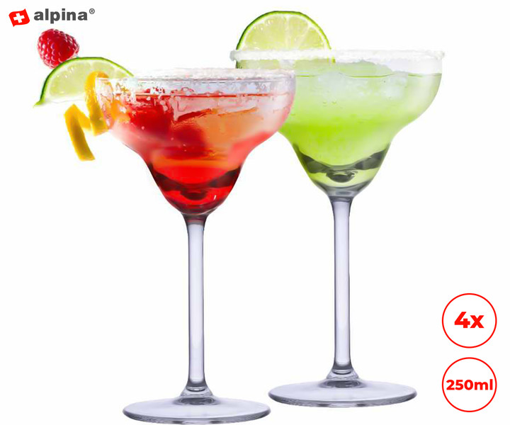 ALPINA komplet 4 kozarcev za pijače, margarite in koktajle