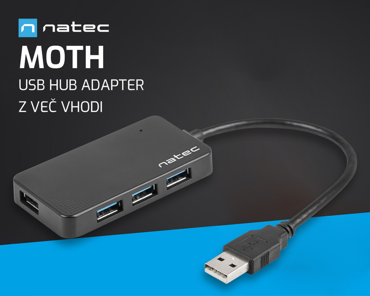 MOTH - adapter USB HUB s štirimi vhodi!