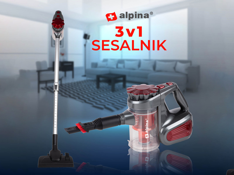 ALPINA 3v1 sesalnik – lahkotno čiščenje!