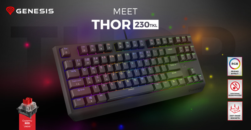 THOR 230 TKL- mehanska gaming tipkovnica