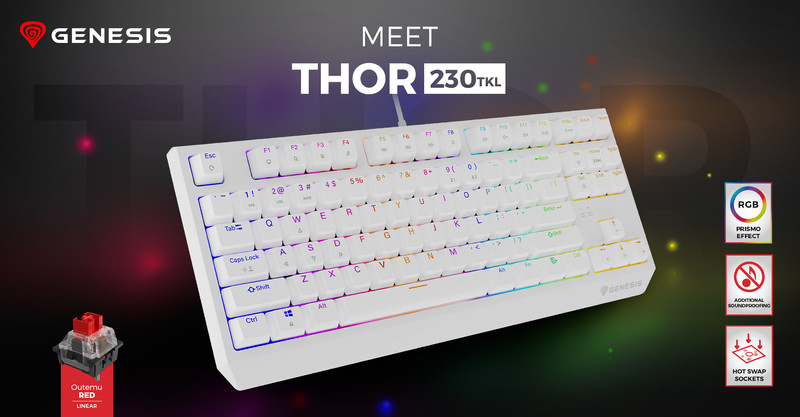 THOR 230 TKL- mehanska gaming tipkovnica