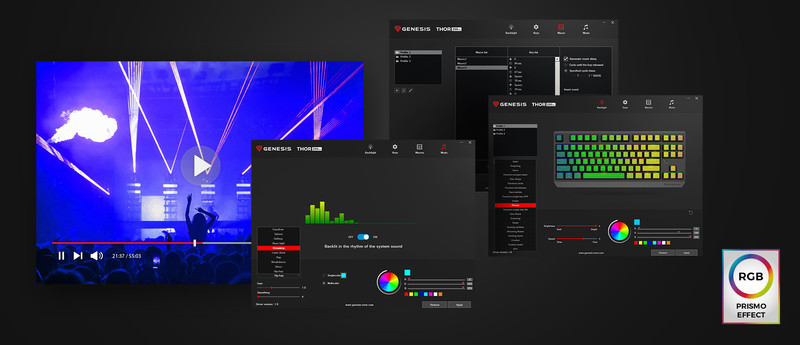 Prilagajajte svetlobne učinke tipk