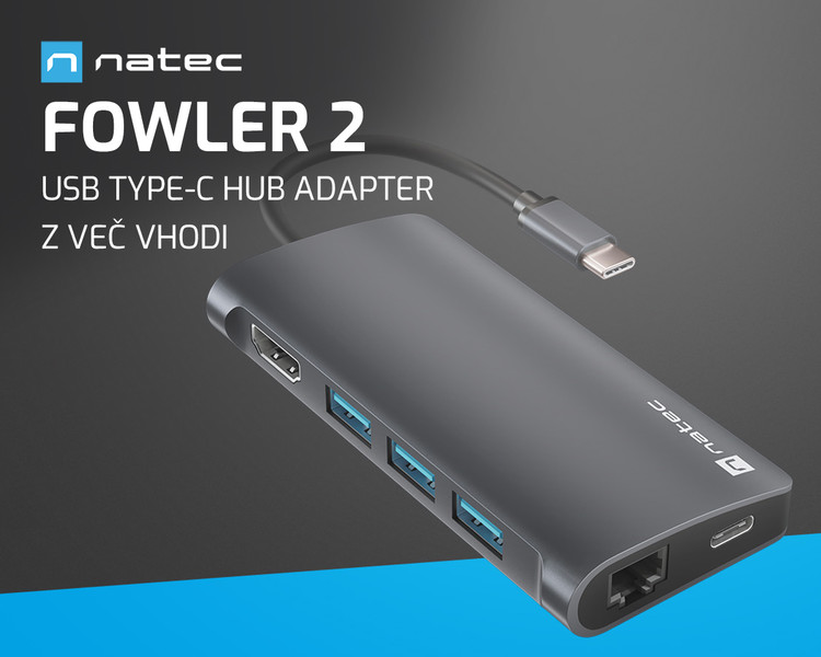 FOWLER 2 - adapter USB HUB z osmimi vhodi!