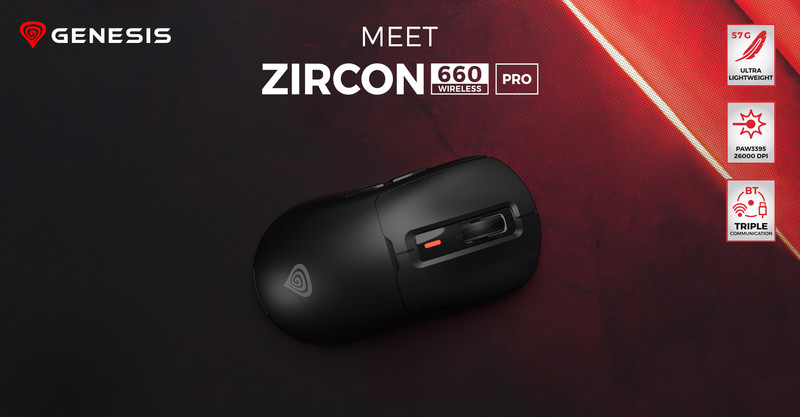 GENESIS ZIRCON 660 PRO – najlažja miška na trgu!
