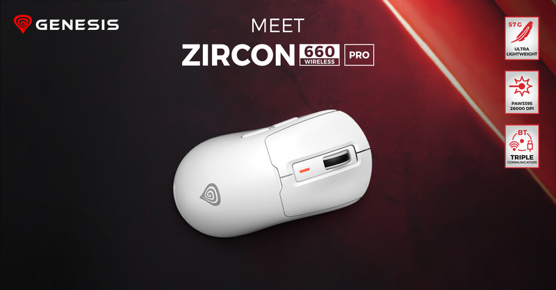 GENESIS ZIRCON 660 PRO – najlažja miška na trgu!