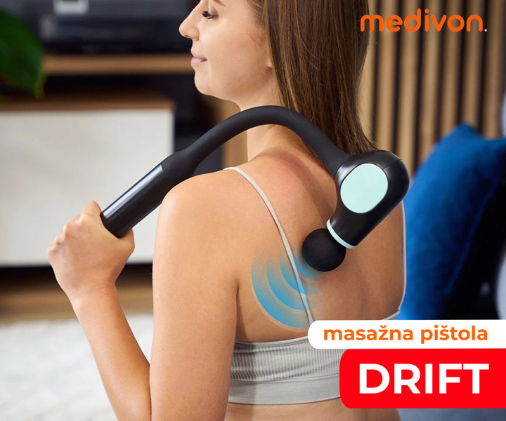 Upogljiva masažna pištola MEDIVON DRIFT 