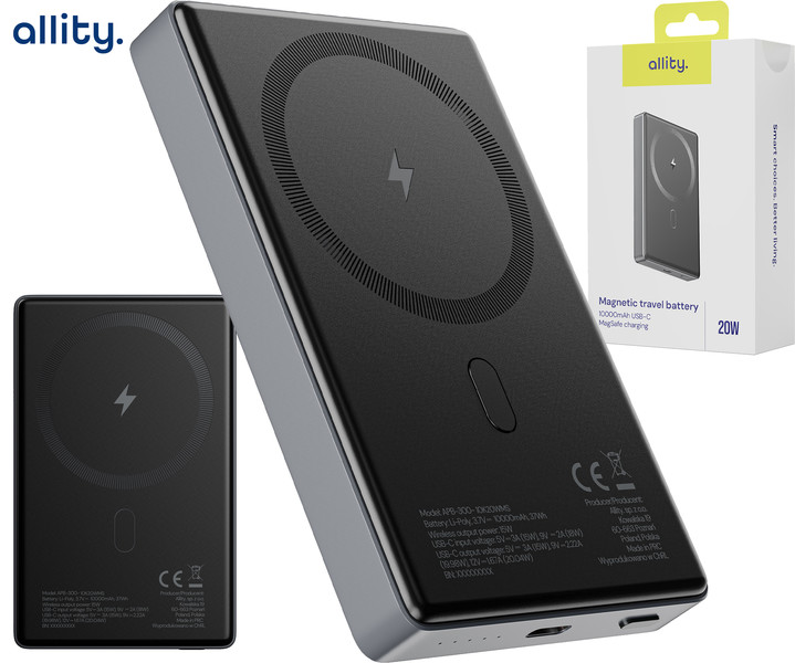 ALLITY APB-300 - 10.000mAh polnilna baterija 2v1