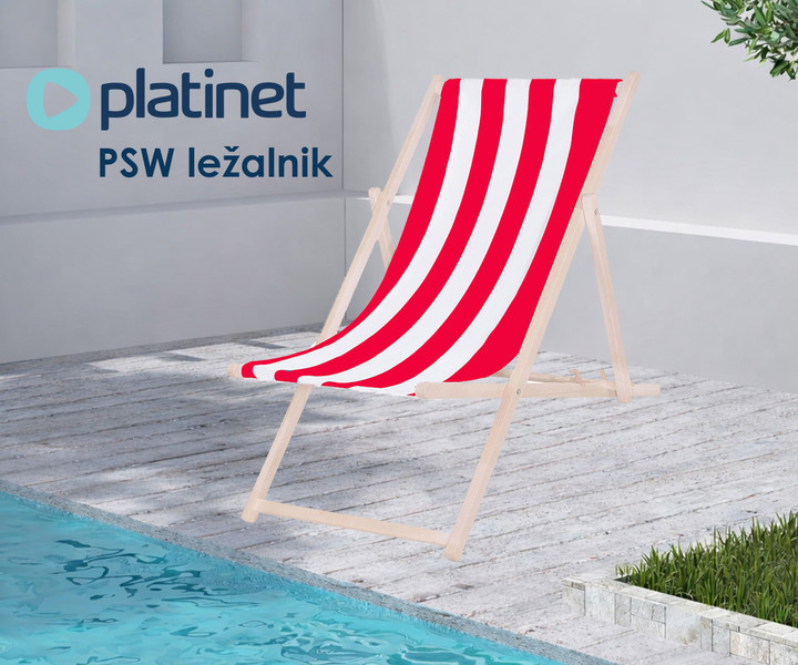 Platinet PSW - kakovosten zložljiv lesen ležalnik!