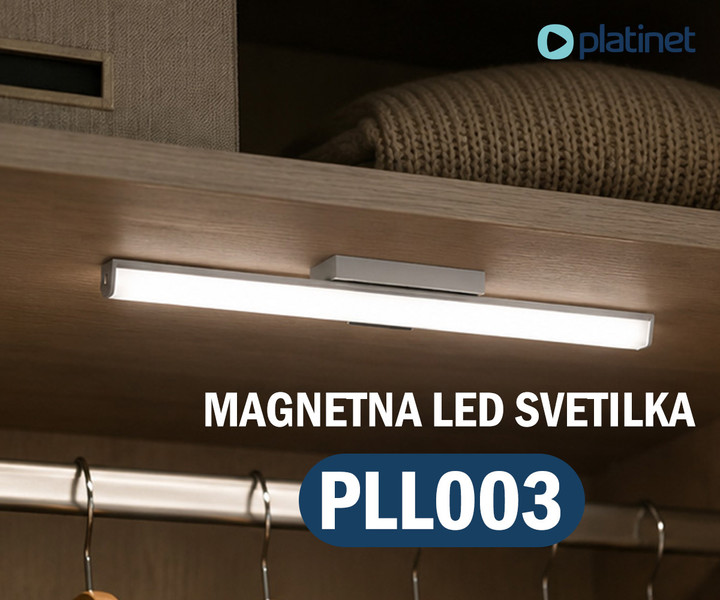 Magnetna LED stenska svetilka s senzorjem gibanja PLATINET PLL003
