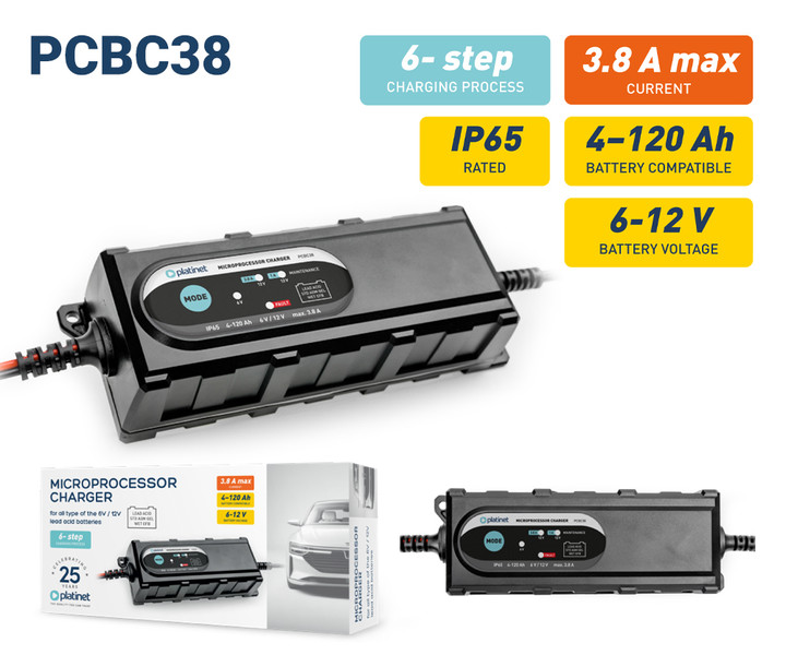 Platinet PCBC38 - pametni univerzalni polnilec za akumulatorje