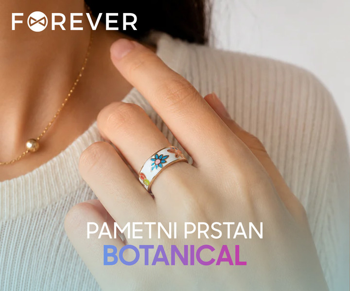 Elegantna pametna tehnologija v obliki nakita - prstan FOREVER BOTANICAL SR-101