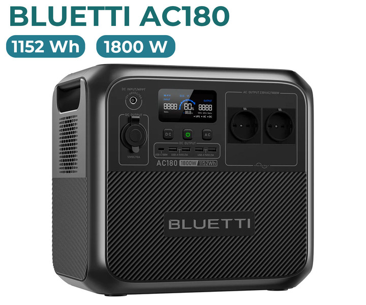 BLUETTI AC180 - vsestranska razširljiva baterija!
