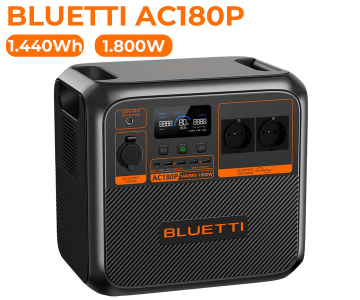 BLUETTI AC180P - vsestranska razširljiva baterija!