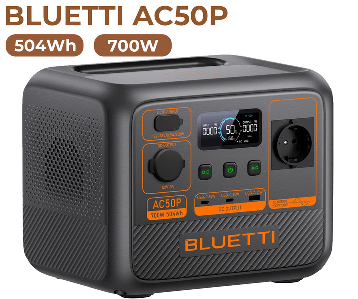 BLUETTI AC50P- vsestranska razširljiva baterija