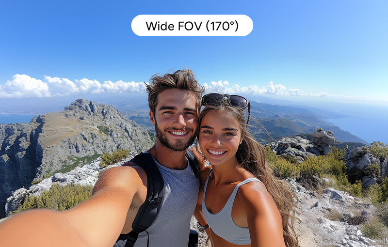 Širok kot pogleda za popolne posnetke