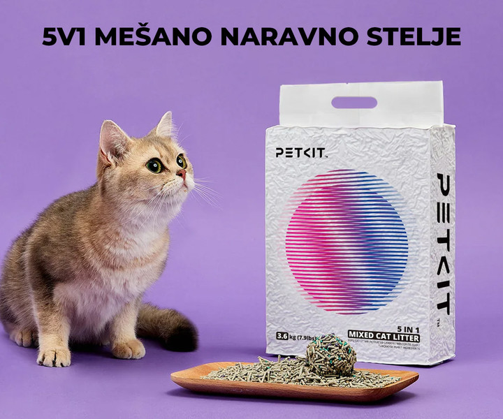 Znanstveno zasnovana formula 5-v-1 za popolno čistočo PETKIT MIXED CACT LITTER