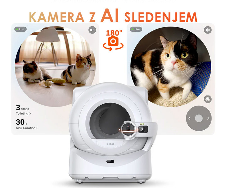 360° kamera AI za sledenje mačk