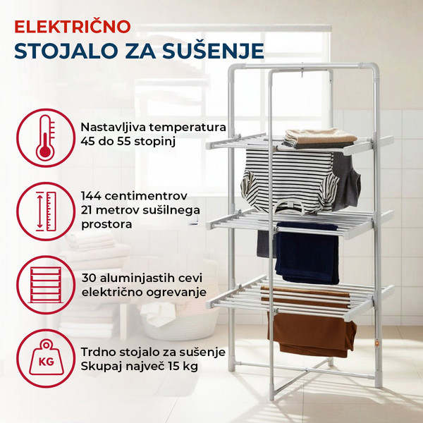 Predstavljamo vam odlično električno stojalo za sušenje perila DIRT DEVIL