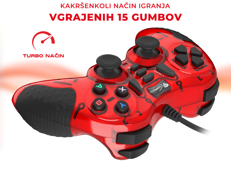 15 ukaznih gumbov in funkcija vibriranja