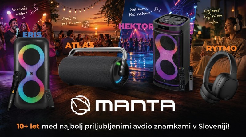 Pripravljeni na poletne zabave? MANTA ima pravi zvočnik za vas