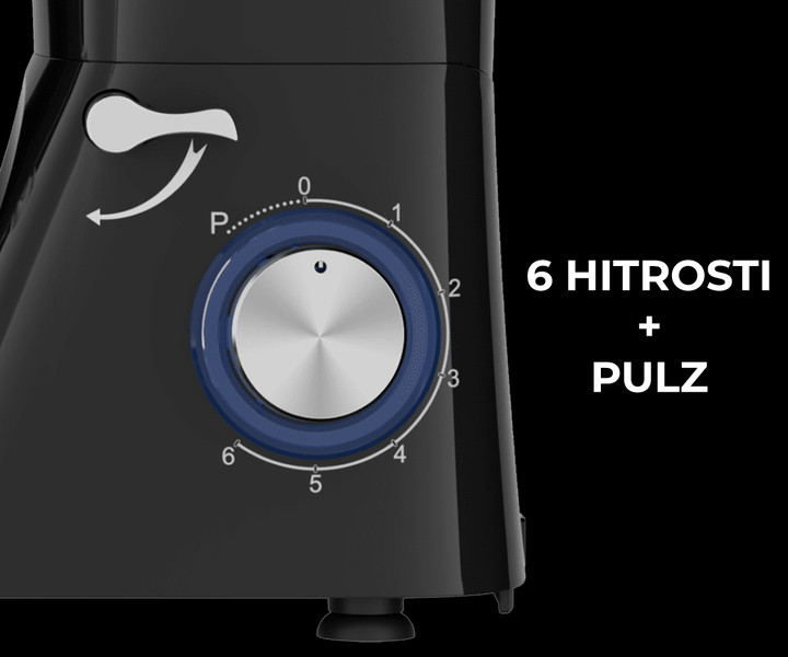 6 hitrosti in močna pulzna funkcija