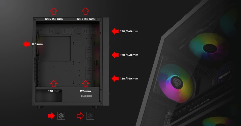 4 VENTILATORJI GENESIS OXAL 120 ARGB