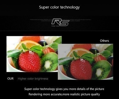 Več detajlov in bolj kvalitetna, realistična kvaliteta slike - Super RS Color Technology