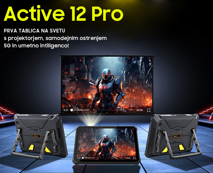 Prva robustna tablica 5G z umetno inteligenco in 120-palčnim projektorjem 1080P