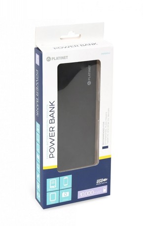 EOL - Power Bank PLATINET 10.000mAh, LED, Črno/bela