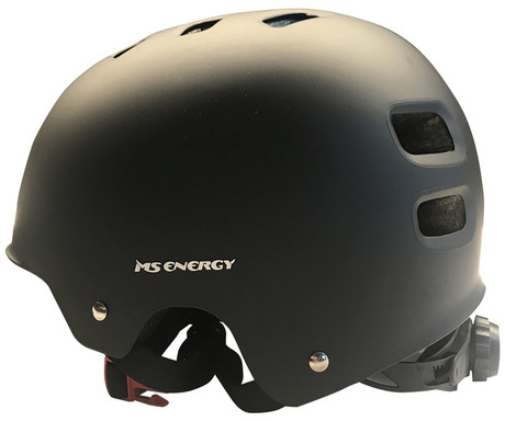 MS ENERGY MSH-05 čelada, M velikost, za skiro / kolo, nastavljiva velikost 55-57cm, prezračevalni sistem, držalo za trak, trpežni materiali, ultra lahka teža, črna
