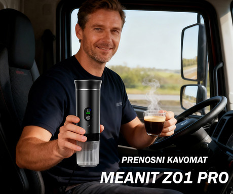 MEANIT Z01 PRO prenosni aparat za kavo, 3v1, vgrajena baterija 7500mAh, LED prikazovalnik, USB-type-C