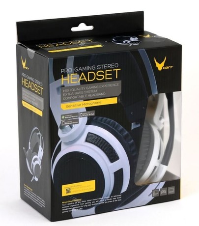 Gaming slušalke + mikrofon OMEGA VARR OVH4050W, Extra BASS, črno/bele