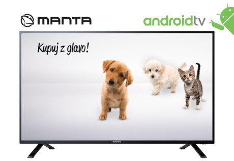 EOL - LED TV Manta 43LFA69K, 43'' (diagonala 109cm), Full HD, HDR10, ANDROID 8.0, Smart, WiFi, RJ45, USB, Bluetooth, DVB-C/T2/S2, Dolby Digital