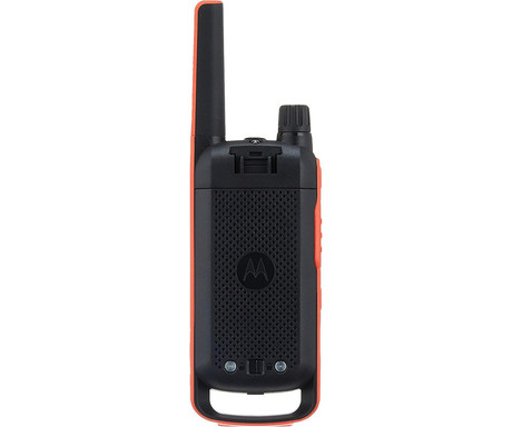 MOTOROLA T82 GO ADVENTURE walkie talkie komplet, 2-KIT, PMR446, VOX funkcija, doseg 10km, polnilna baterija, LED zaslon, LED svetilka, IPX2 vodoodpornost, +dodatki, črno-rdeč