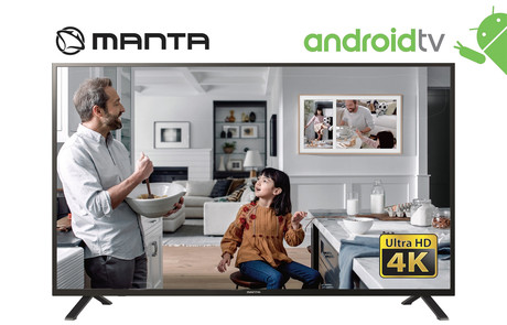 EOL - LED TV Manta 50LUA69K, 50'' (diagonala 127cm), 4K-UHD, HDR10, ANDROID Smart, WiFi, RJ45, USB, Bluetooth, DVB-C/T2/S2, Dolby Digital, metalen podstavek
