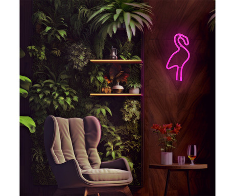 FOREVER Flamingo NEON LED luč, dekorativna, LED tehnologija, napajanje na USB ali 3x AA baterije, stikalo za vklop / izklop, 200cm kabel, vijolična