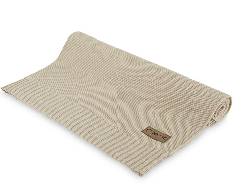 MoMi HUG otroška odeja, kakovostna tkanina, varna za kožo, 50% bombaž, 50% bambus, 110x80cm, bež