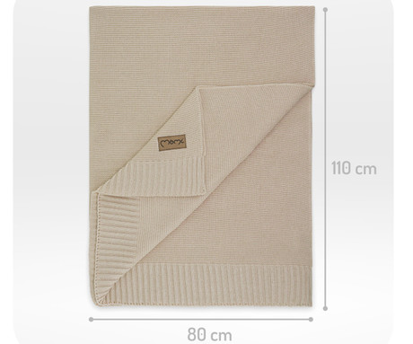 MoMi HUG otroška odeja, kakovostna tkanina, varna za kožo, 50% bombaž, 50% bambus, 110x80cm, bež