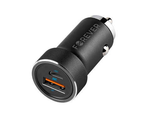 FOREVER CC-06 avto polnilec, 60W, črn