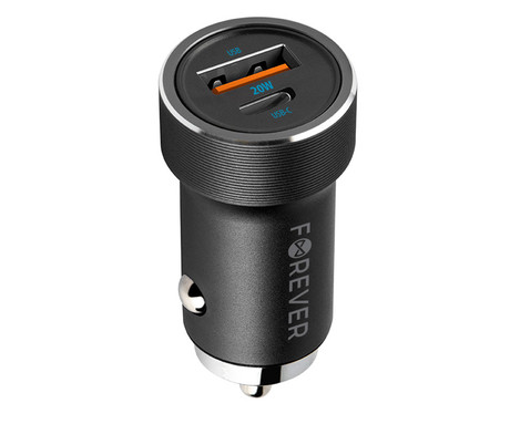 FOREVER CC-06 avto polnilec, 60W, črn