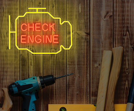 FOREVER Check Engine NEON LED luč, dekorativna, LED tehnologija, prilagodljiva svetlost, napajanje na USB, stikalo za vklop / izklop, 200cm kabel, rumena, rdeča