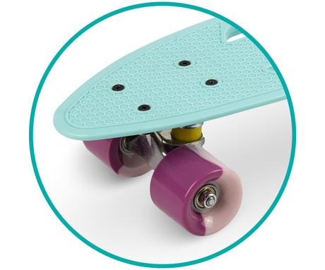 MoMi QKIDS GALAXY otroška rolka, ABEC-9 ležaji, trpežni materiali, okvir iz aluminija, protizdrsna podlaga, ultra lahka teža, modra (Light Blue)