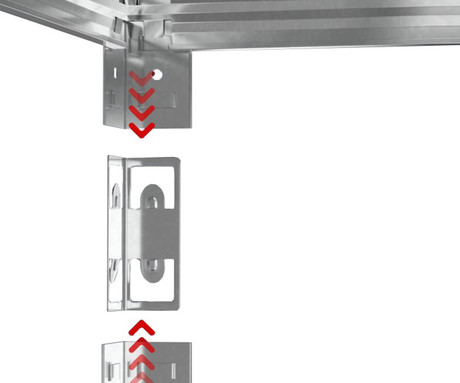 BLOW RACK kovinski regal, 180x90x40cm, 5 polic, 900kg nosilnost, modularna oblika, nastavljiva višina polic, shranjevanje vseh vrst stvari, MDF plošče, galvanizirano jeklo, srebrn