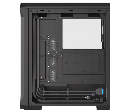 GENESIS IRID 505 V2 računalniško ohišje, Midi Tower, 2x ventilator, AIO LC do 360mm, GPU do 380mm, CPU Cooler do 165mm, MESH plošča, kaljeno steklo, filtri proti prahu, 447x220x510mm, črno