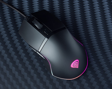 GENESIS KRYPTON 220 gaming miška, 6400DPI, RGB LED osvetlitev, 6 gumbov, spomin, programska oprema, Plug & Play, črna