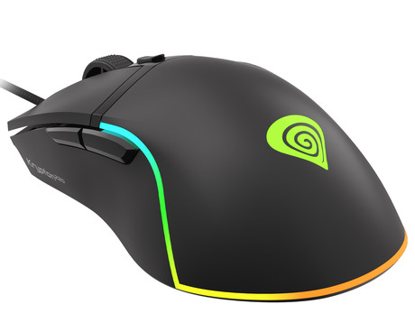 GENESIS KRYPTON 220 gaming miška, 6400DPI, RGB LED osvetlitev, 6 gumbov, spomin, programska oprema, Plug & Play, črna