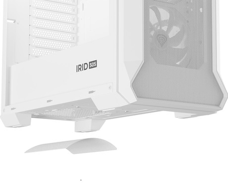 GENESIS IRID 505 ARGB V2 računalniško ohišje, Midi Tower, 4x ventilator, AIO LC do 360mm, GPU do 380mm, CPU Cooler do 165mm, MESH plošča, kaljeno steklo, ARGB LED osvetlitev, 447x220x510mm, belo