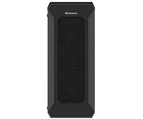 GENESIS IRID 505F računalniško ohišje, Midi Tower, 5x ventilator, AIO LC do 360mm, GPU do 380mm, CPU Cooler do 165mm, MESH plošča, kaljeno steklo, filtri proti prahu, 447x220x510mm, črno