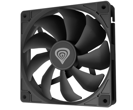 GENESIS OXAL 120 ventilator za računalnik / ohišje, univerzalni, 120mm velikost, do 1300 RPM, ultra tiho delovanje, blazinice proti vibracijam, 3-PIN konektor, črn