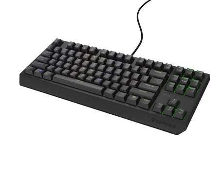 GENESIS THOR 230 TKL gaming mehanska tipkovnica, žična, RGB LED osvetlitev, Hot-Swap tehnologija, Anti-Ghosting, Outemu Red stikala, spomin, programska oprema, Plug & Play, F1-F12, črna